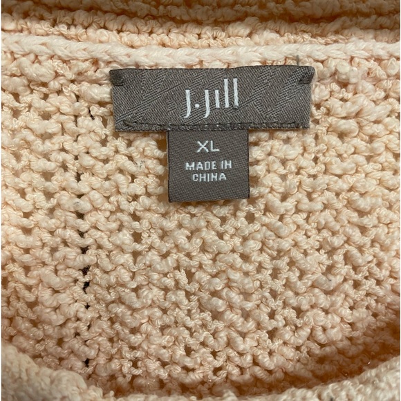 J.Jill  Women's XL Soft Pink Knit Scoop Neck Sweater - Picture 5 of 12